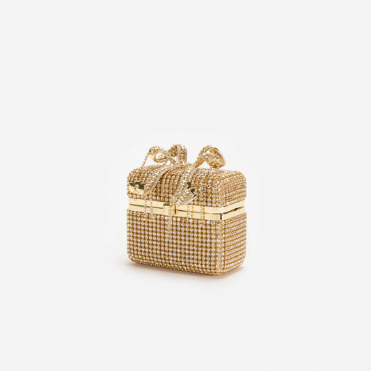 Gold Crystal Vanity Case