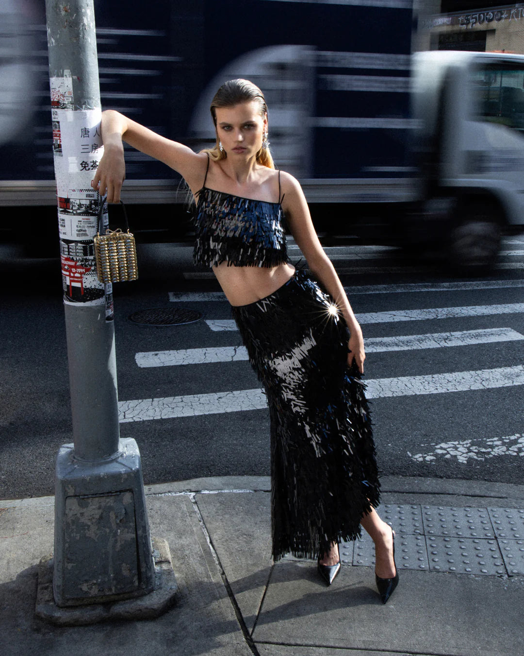 Black Sequin Top