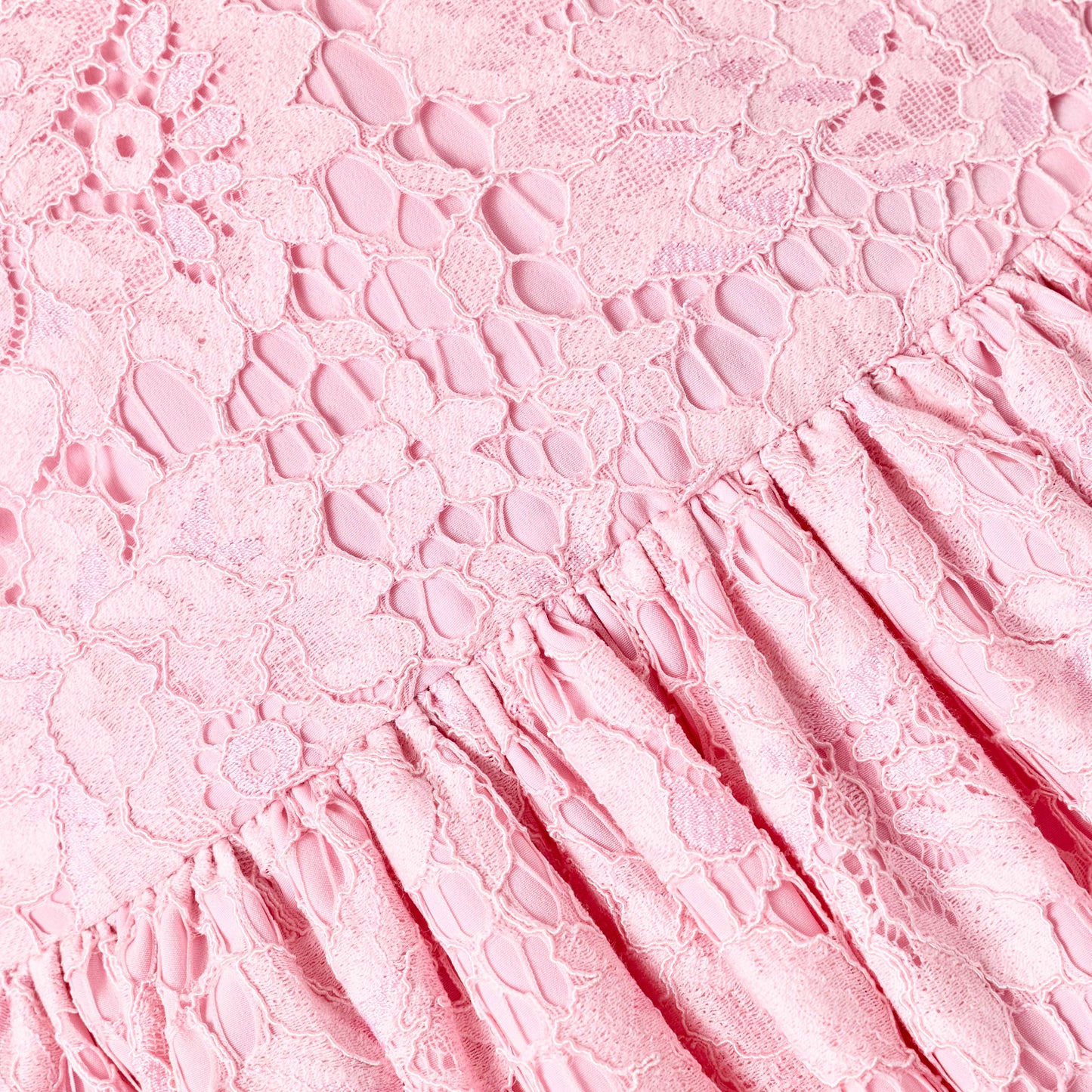 Pink Floral Lace Dress