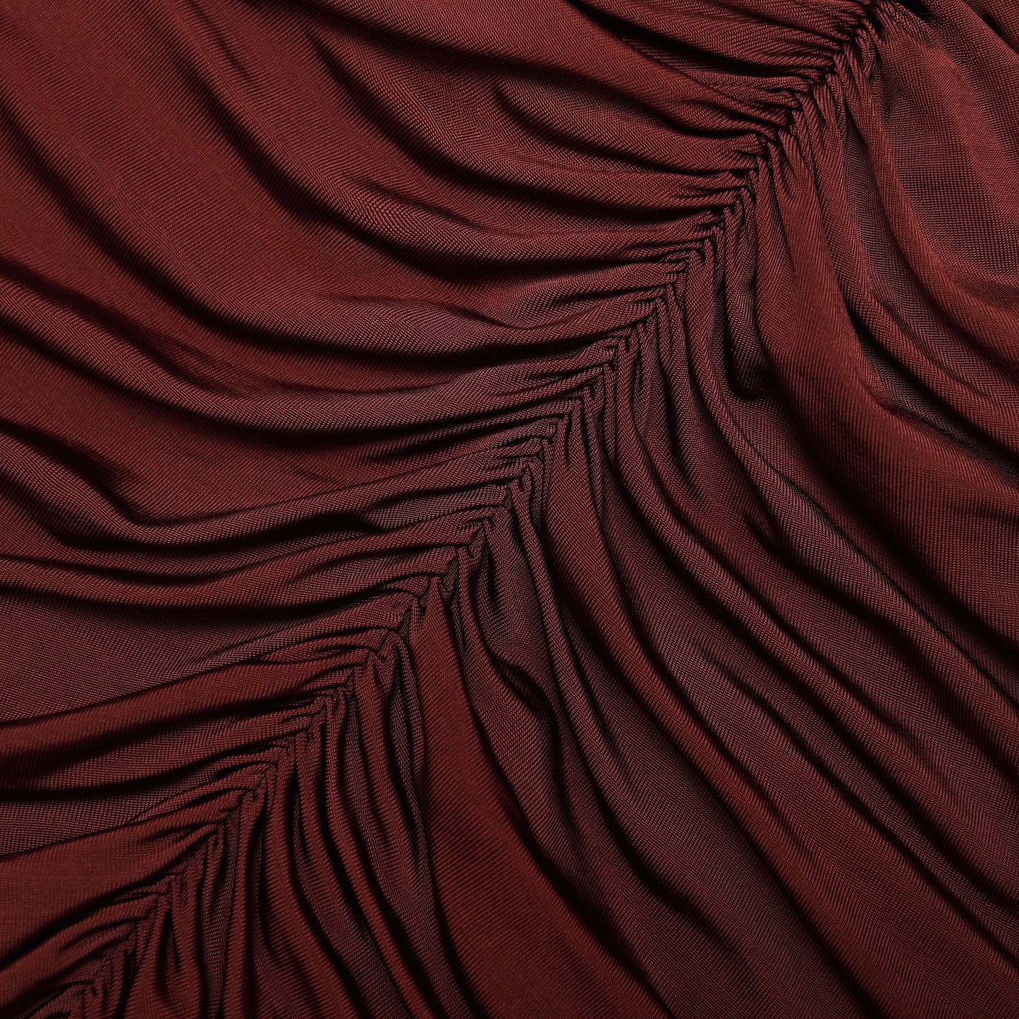 Brown Jersey Drape Midi Dress