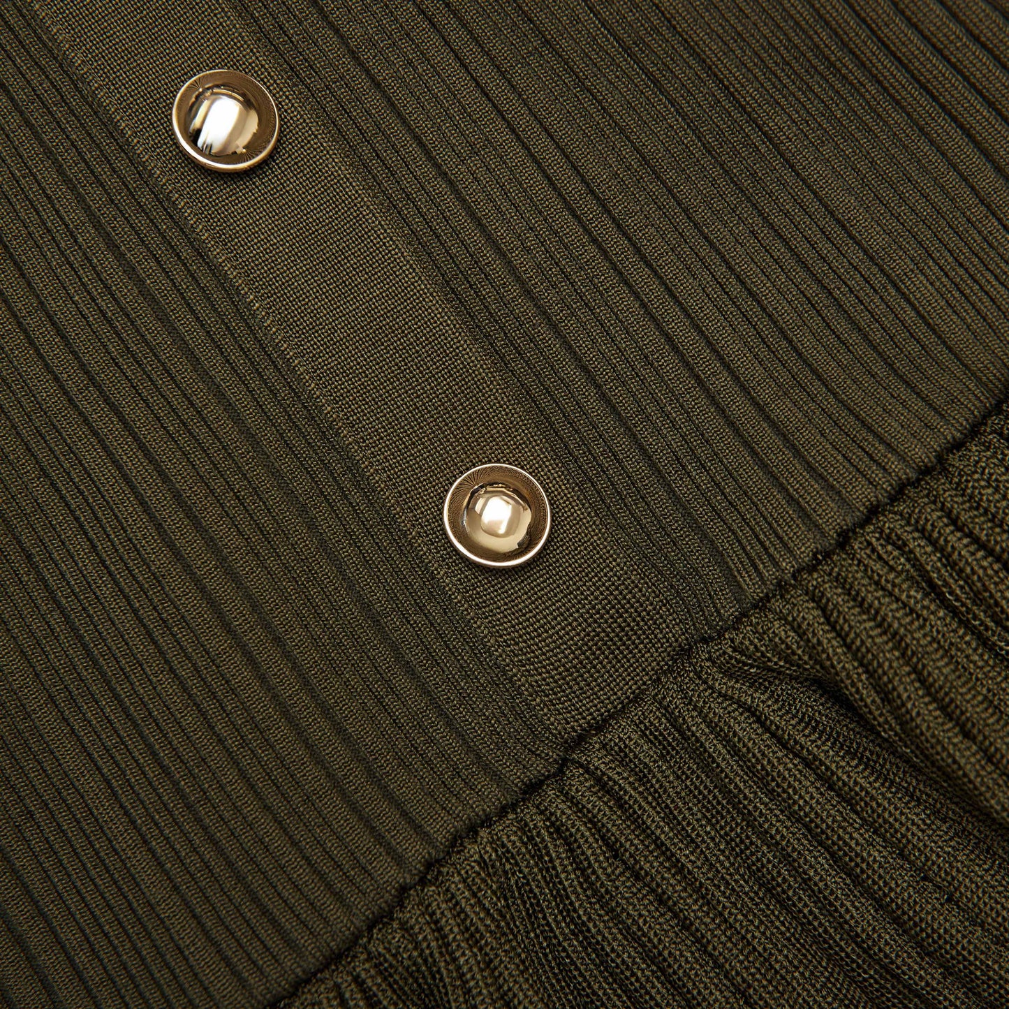 Khaki Bandeau Knit Midi Dress
