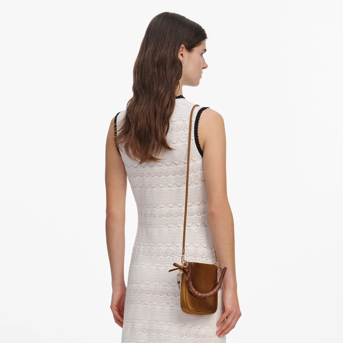 Gold Satin Mini Tote Bag