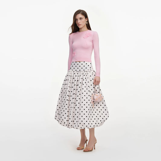 Pink Flower Knit Jumper