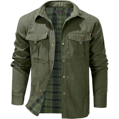 🔥Men's Flannel Lined Shacket Jacket
