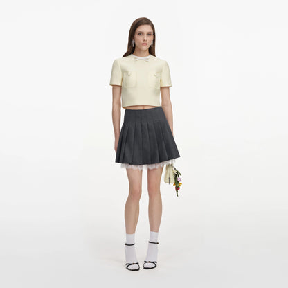Yellow Taffeta Top