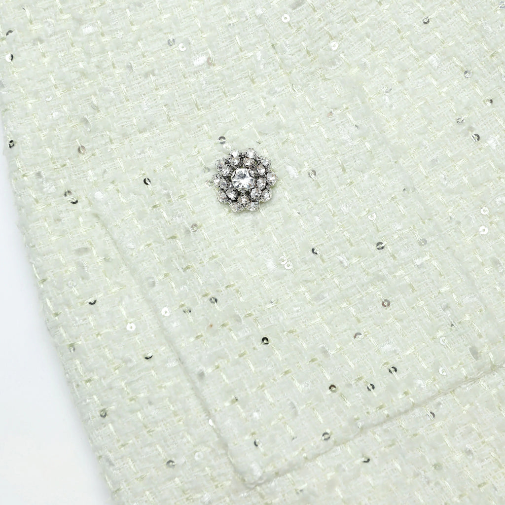 Lime Boucle Midi Skirt