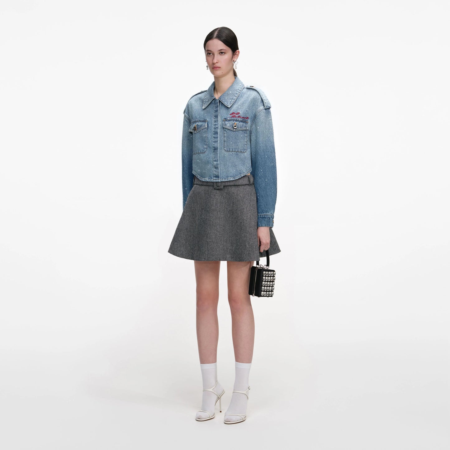 Rhinestone Denim Shirt