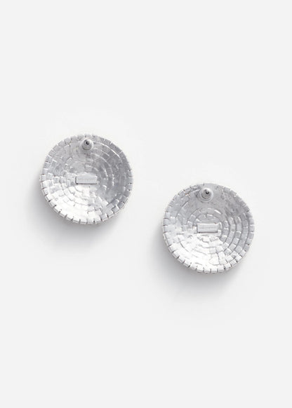 Large Round Crystal Earrings