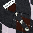 Grey Argyle Lightweight Jumper