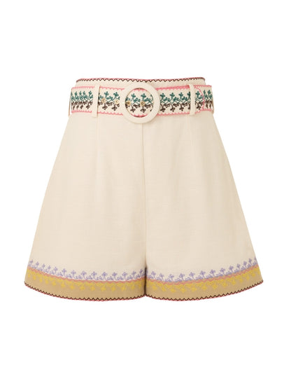 August Embroidered Short