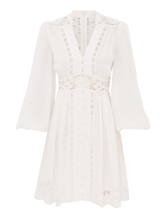 August Plunge Mini Dress