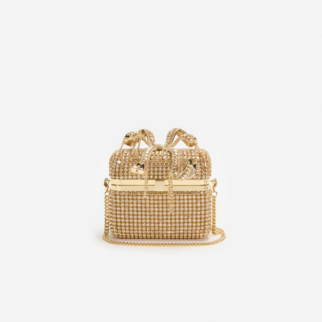 Gold Crystal Vanity Case