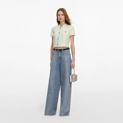 Lime Boucle Top