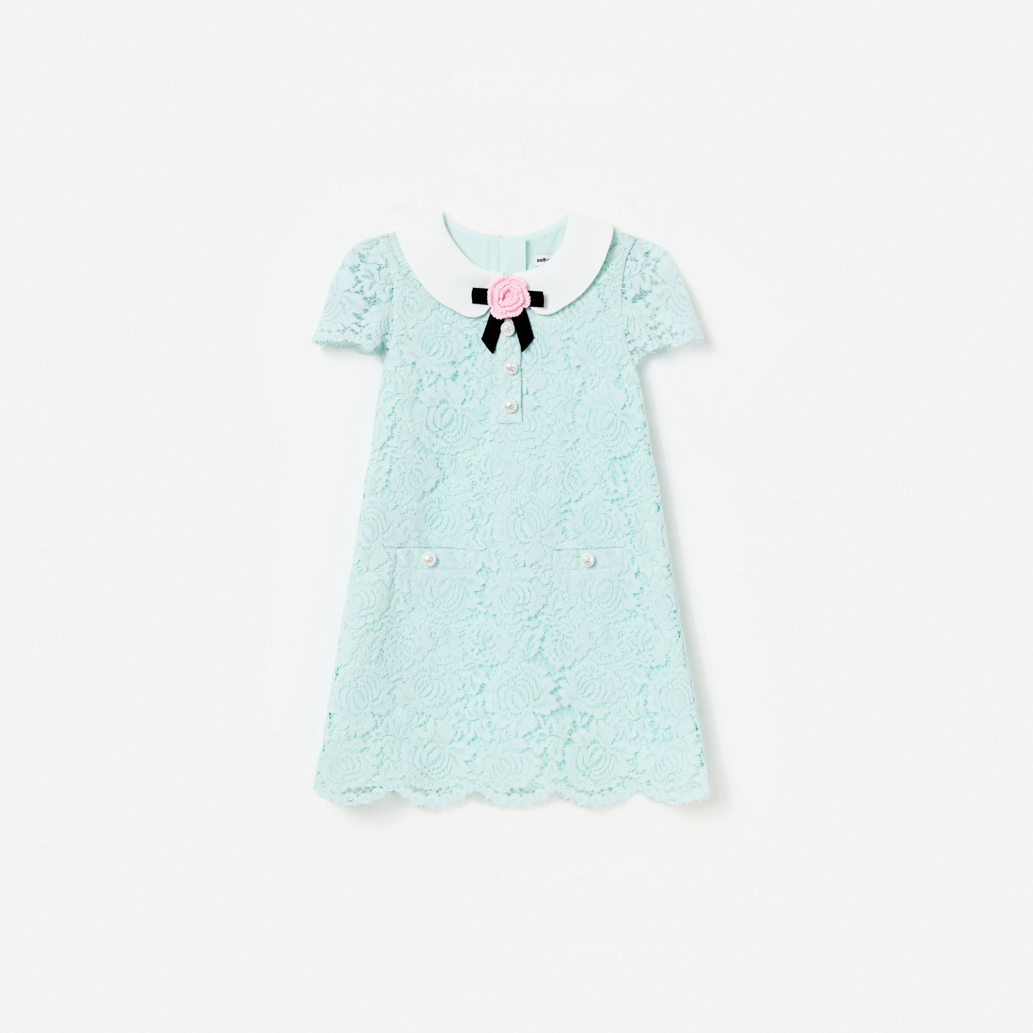 Mint Lace Collared Dress