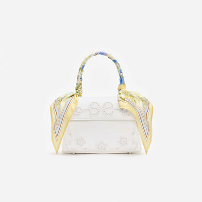 Cream Linen Yellow Floral Mini Bag