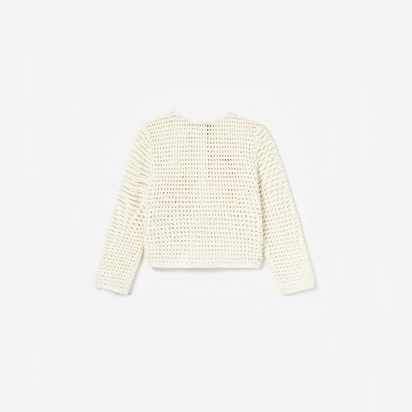 Cream Flower Knitted Cardigan
