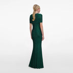 Green Rhinestone Maxi Dress