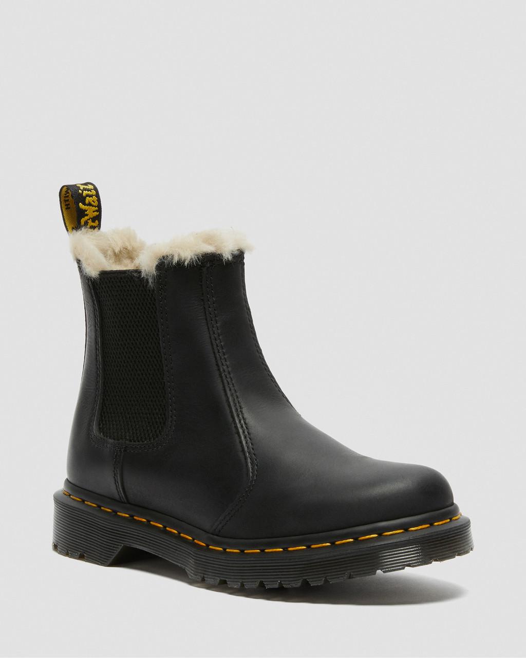 2976 Leonore Faux Fur Lined Burnished Chelsea Boots