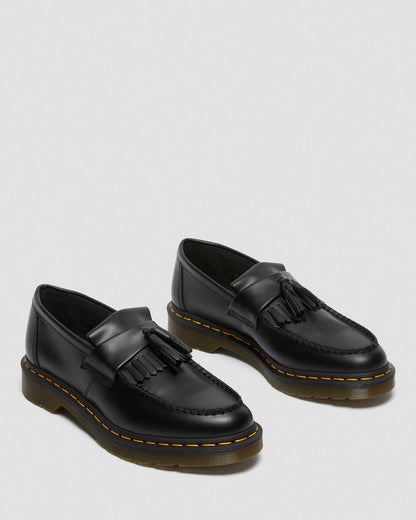 Adrian Yellow Stitch Smooth Leather Tassle Loafers