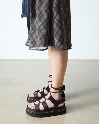 Nartilla Hydro Leather Lace Up Gladiator Sandals