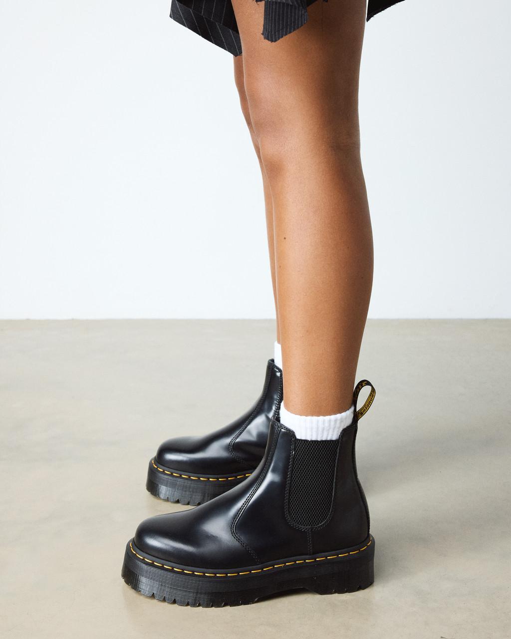 2976 Quad Smooth Leather Platform Chelsea Boots