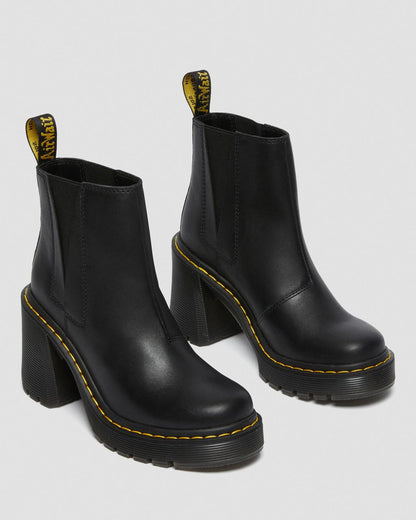 Spence Leather Flared Heel Chelsea Boots