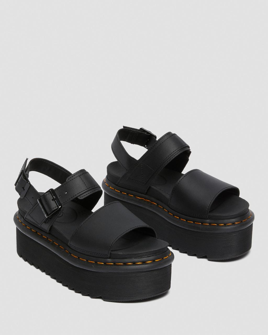 Voss Quad Leather Strap Platform Sandals