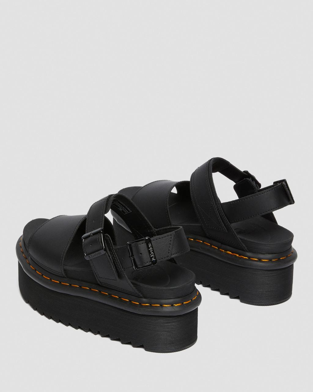 Voss Quad Leather Strap Platform Sandals