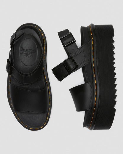 Voss Quad Leather Strap Platform Sandals