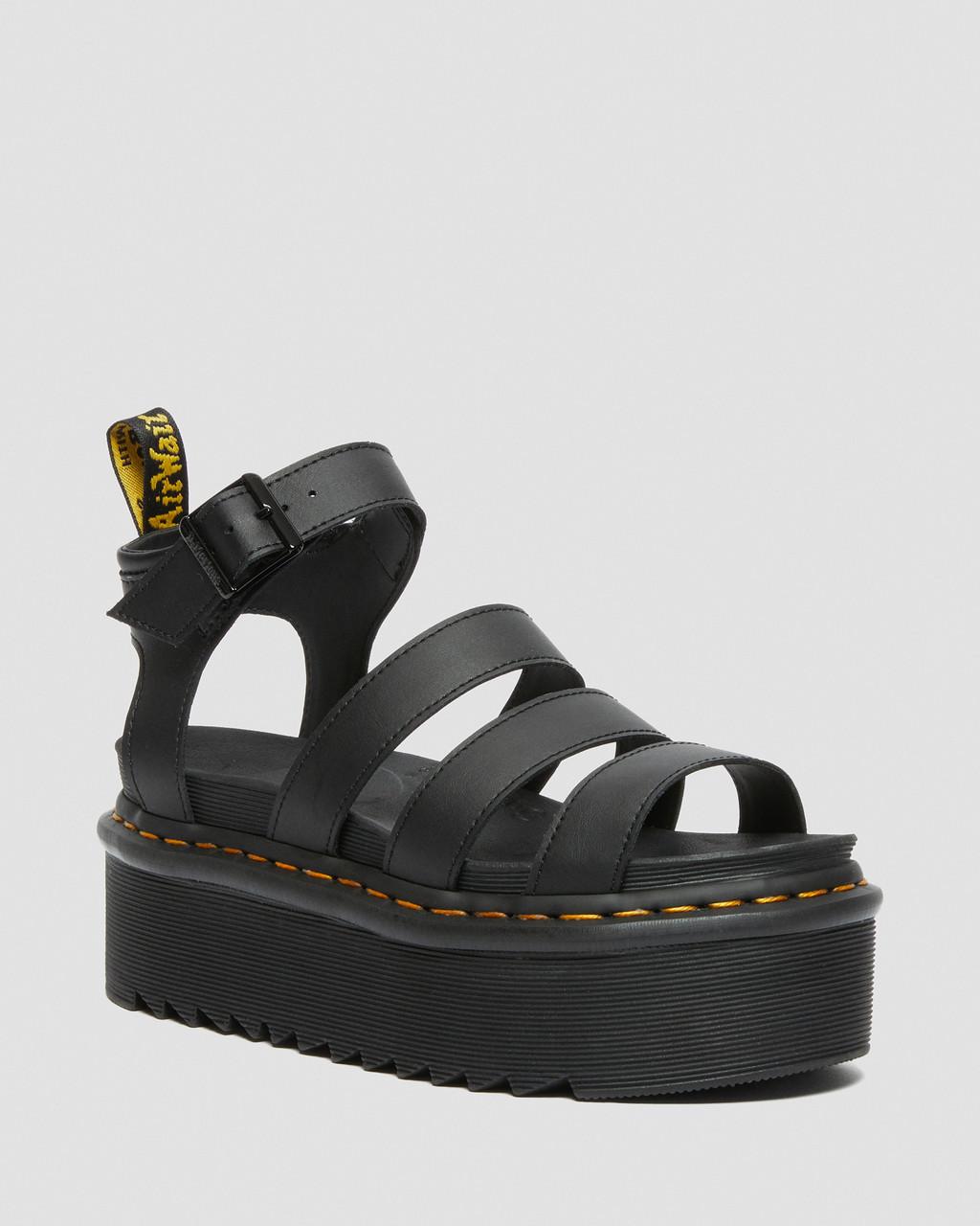 Blaire Quad Hydro Leather Platform Gladiator Sandals