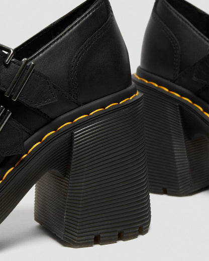 Eviee Sendal Leather Heeled Mary Jane Shoes