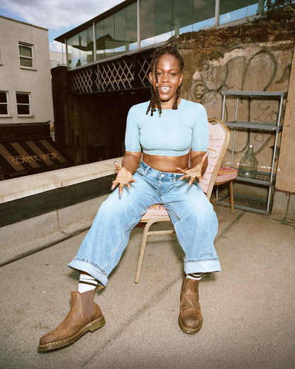 2976 Yellow Stitch Crazy Horse Leather Chelsea Boots