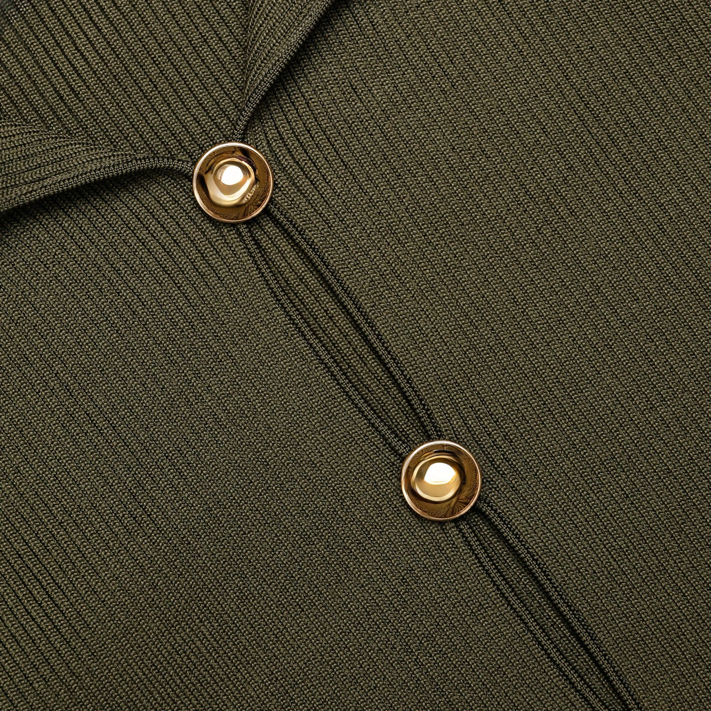 Khaki Button Down Knit Top