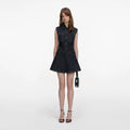 Indigo Denim Flared Mini Dress