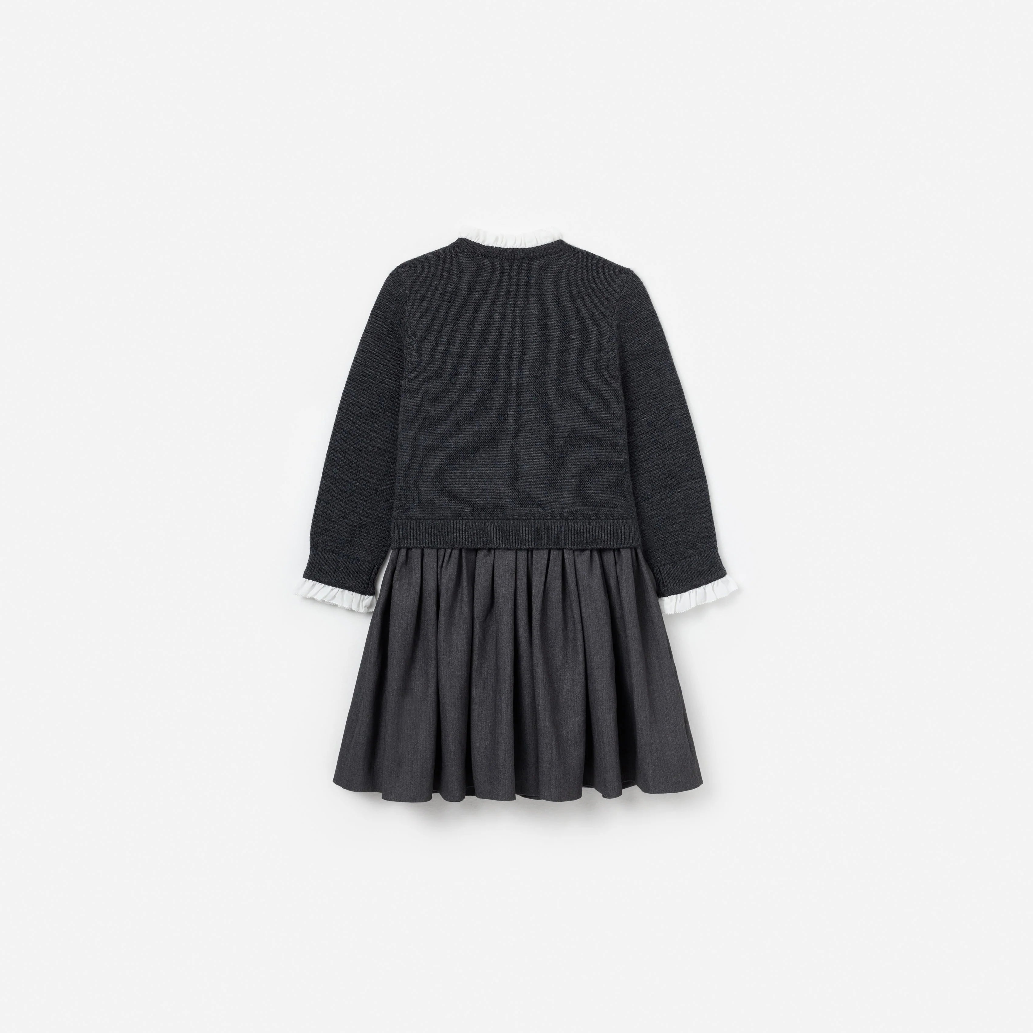 Grey Argyle Knit Dress