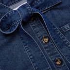 Denim Tie Neck Shirt