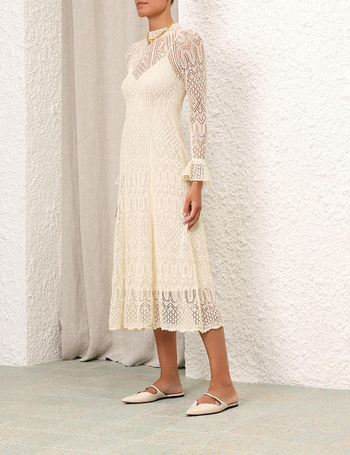 August Lace Knit Dress