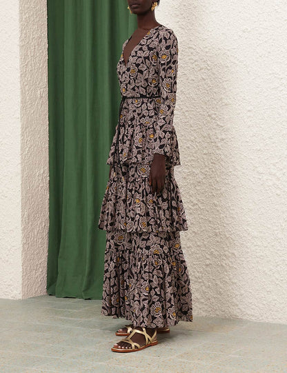 Ottie Tiered Midi Dress