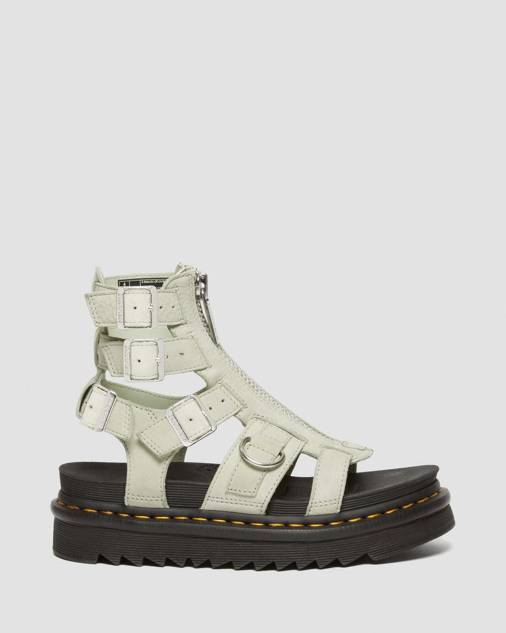 Olson Tumbled Nubuck Leather Gladiator Zip Sandals
