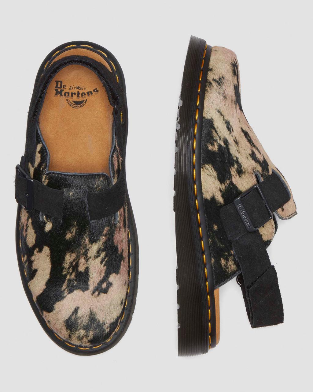 Jorge II Contrast Hair-On Mules