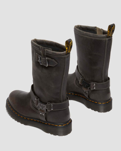 Anistone Tall Leather Biker Boots