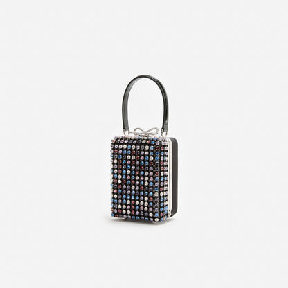 Multi Crystal Chainmail Micro Bag