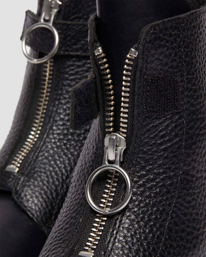 1460 Pascal Front Zip Leather Boots