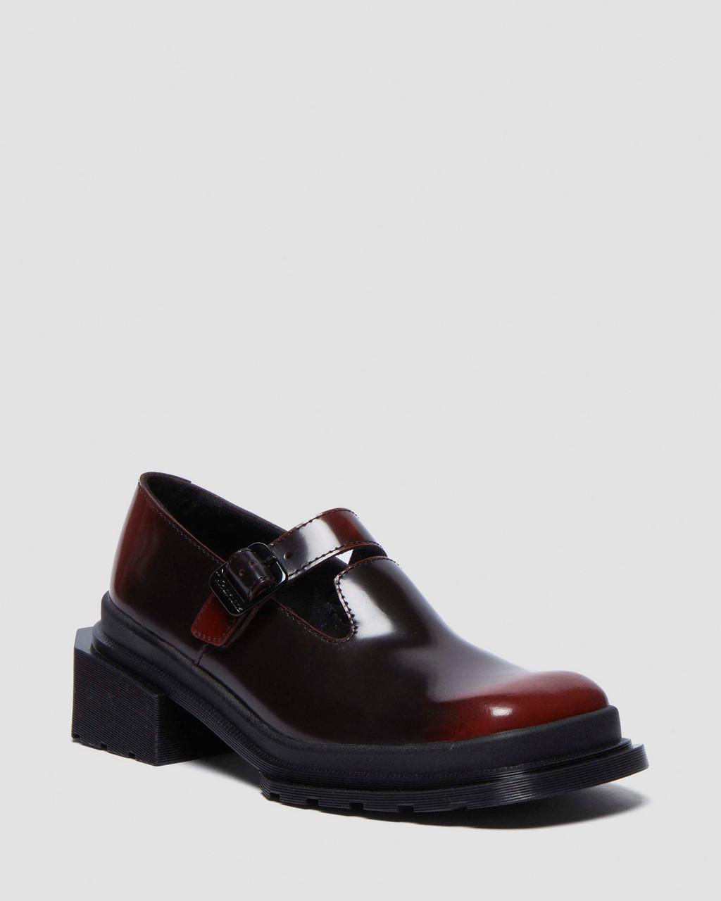 Maybole Square Toe Leather Mary Jane Shoes