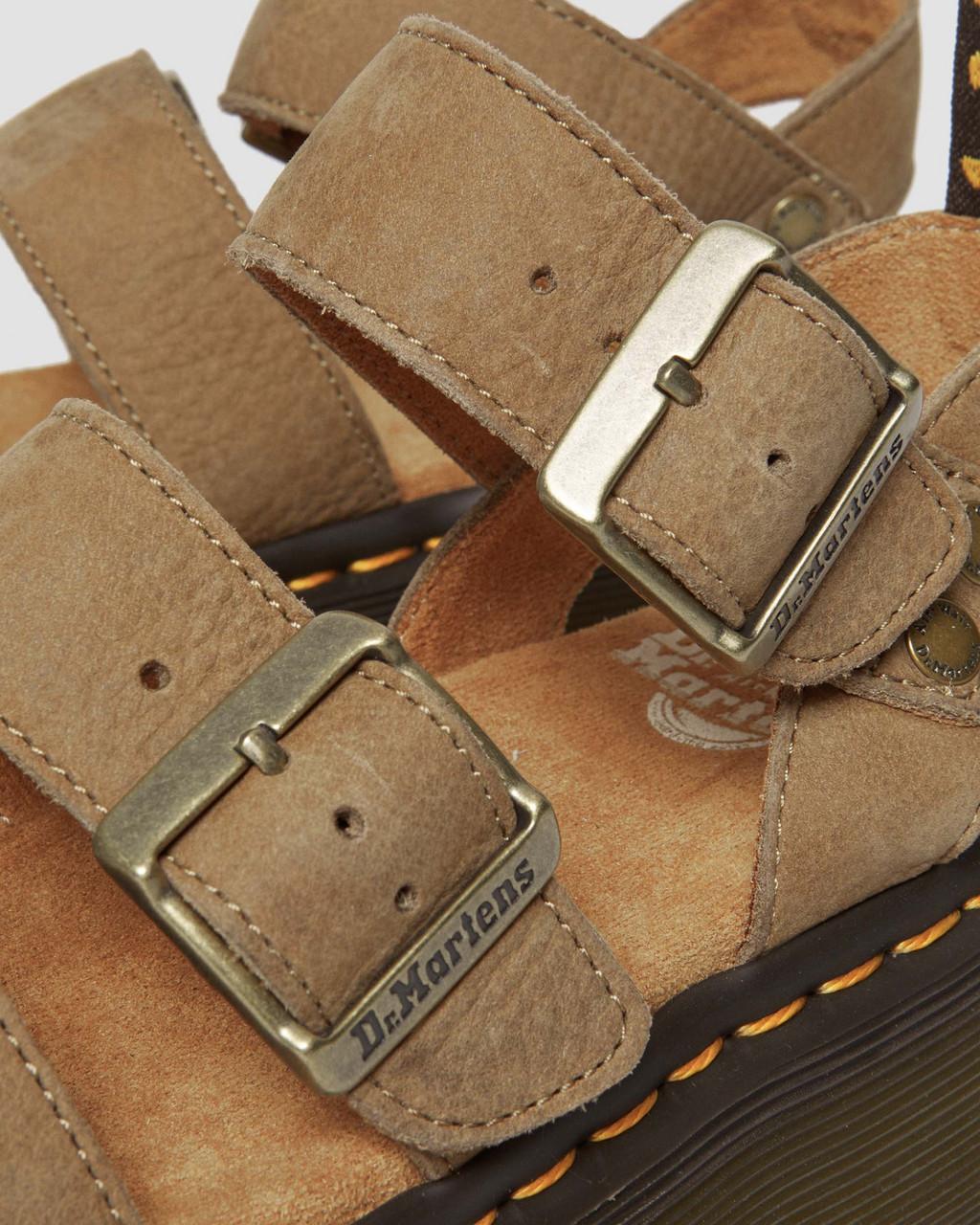 Gryphon Tumbled Nubuck Leather Platform Sandals