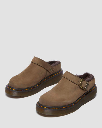 Laketen Faux Fur Lined Platform Mules