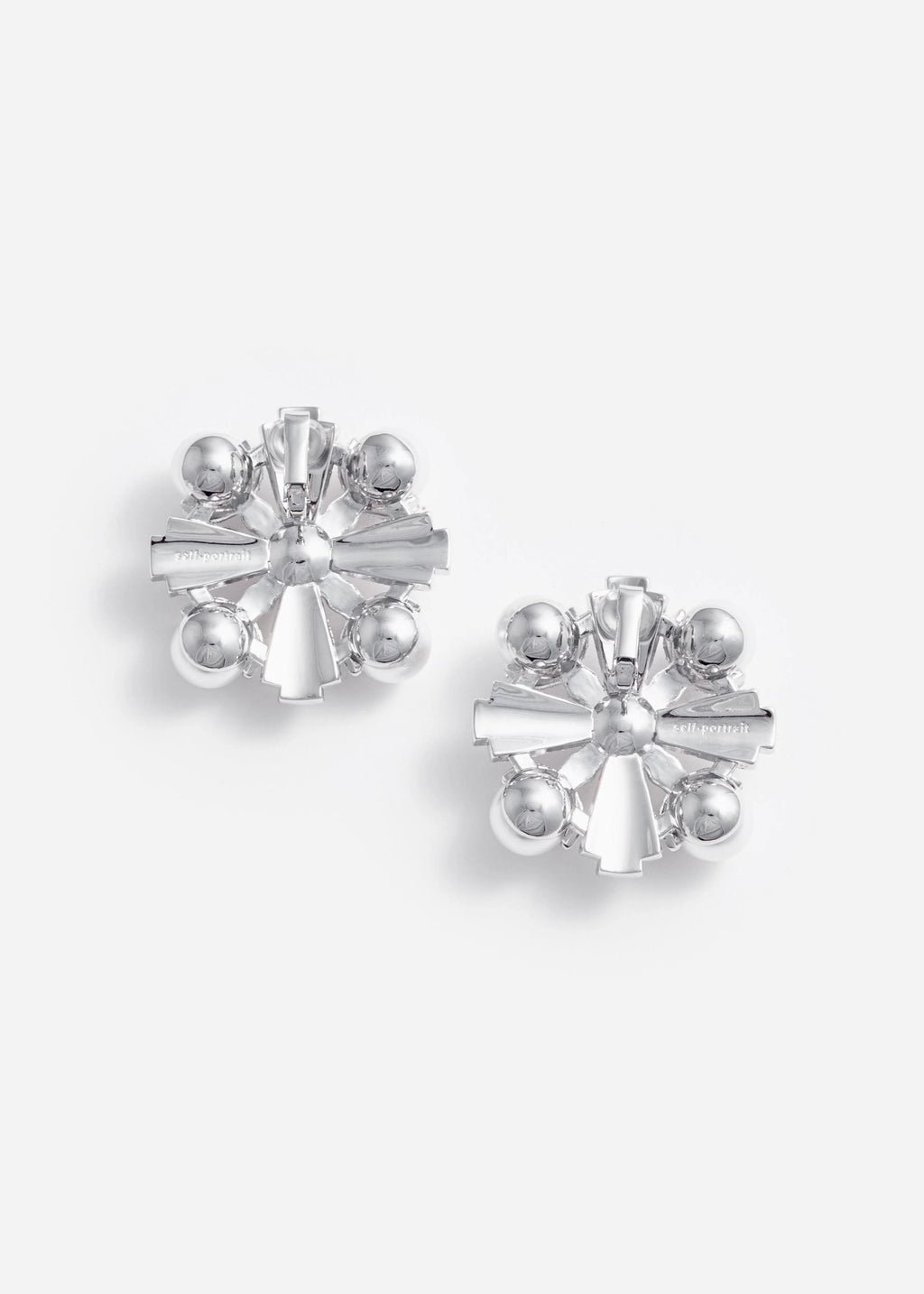 Large Silver Encrusted Earrings
