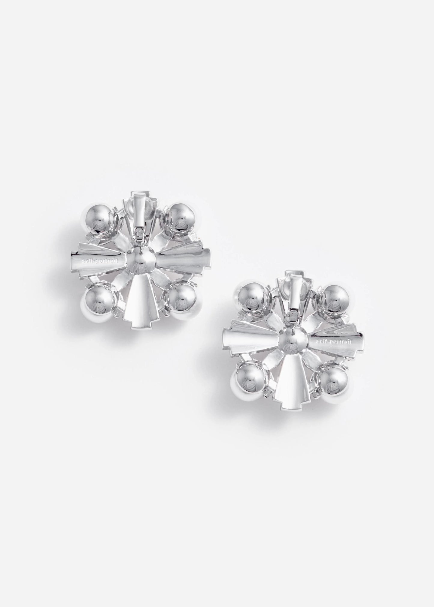 Large Silver Encrusted Earrings