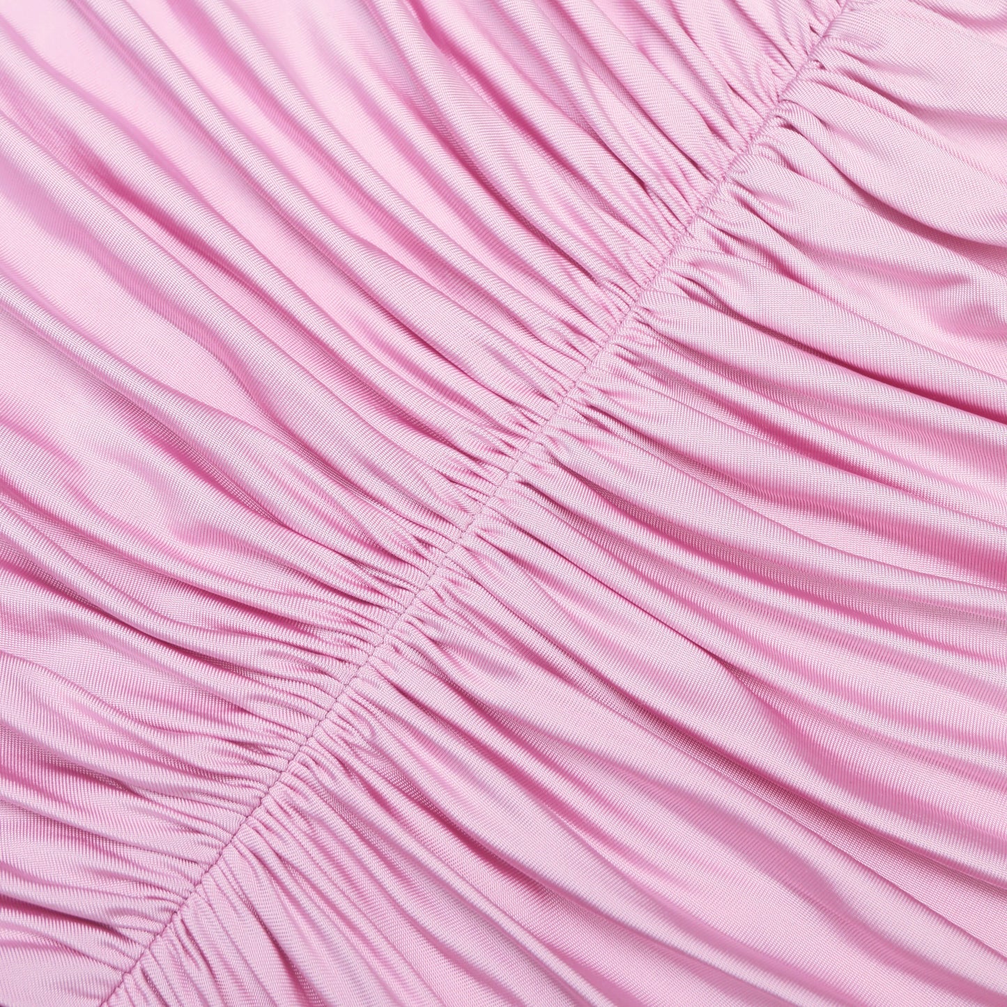 Pink Jersey Gathered Maxi Dress