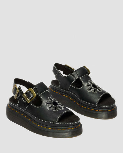 Dunnet Flower Full Grain Leather Sandals